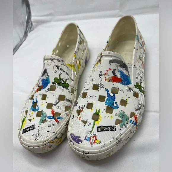 Daniel Johnston Vans Slip On Trek Slides ( Austin TX release only) (MB2) RARE
